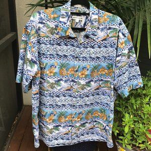 PIERRE CARDIN Colorful Hawaiian Camp Shirt